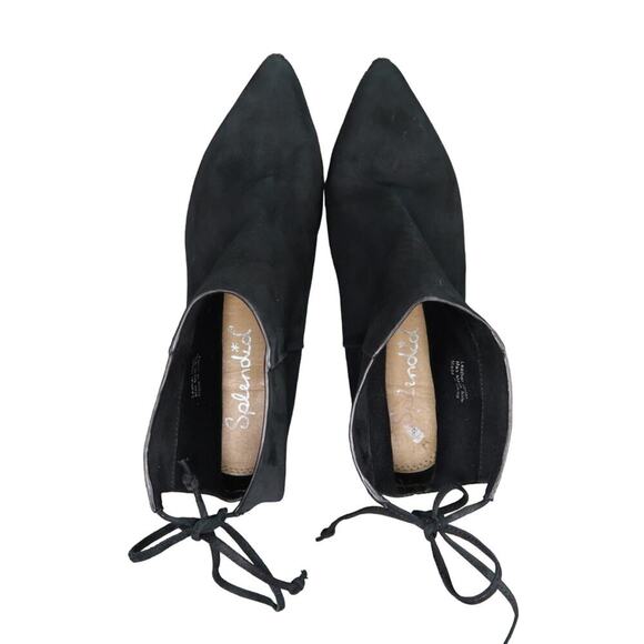 Splendid Shoes Womens 6 Bootie Niva Black Suede Leather Pointed Toe Ankle Boots - Picture 8 of 16